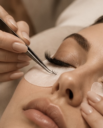 Szempilla építés